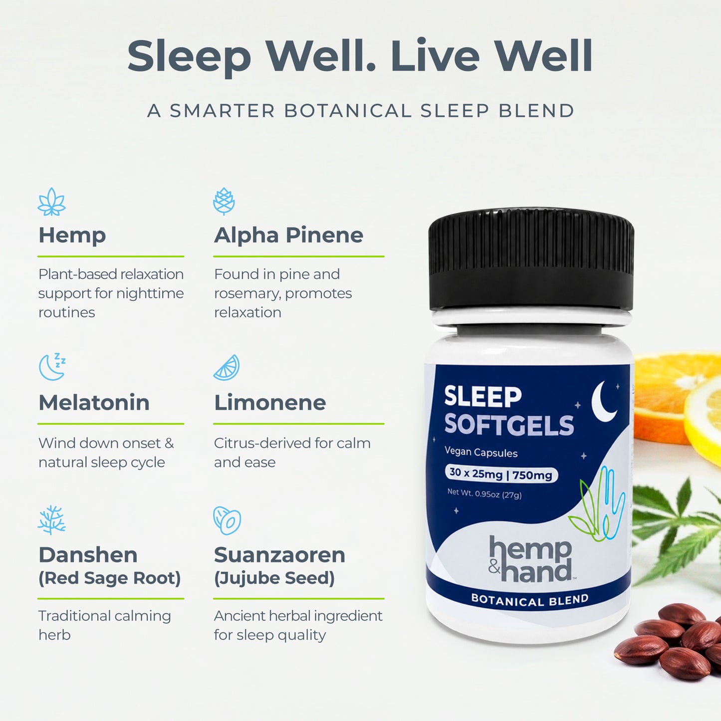 Hemp Sleep Softgels - Botanical Blend