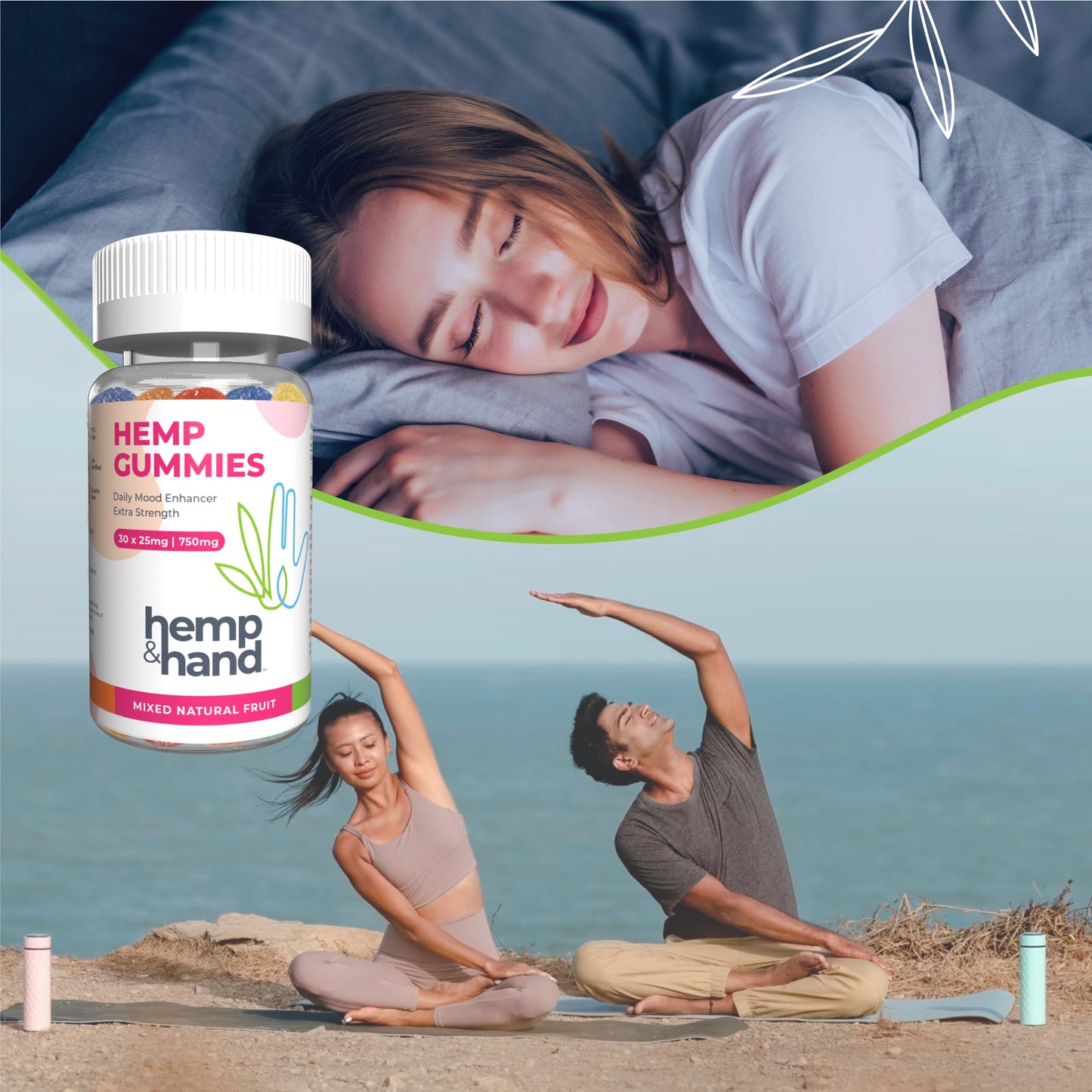 Hemp Gummies - Extra Strength for Adults - Hemp and Hand