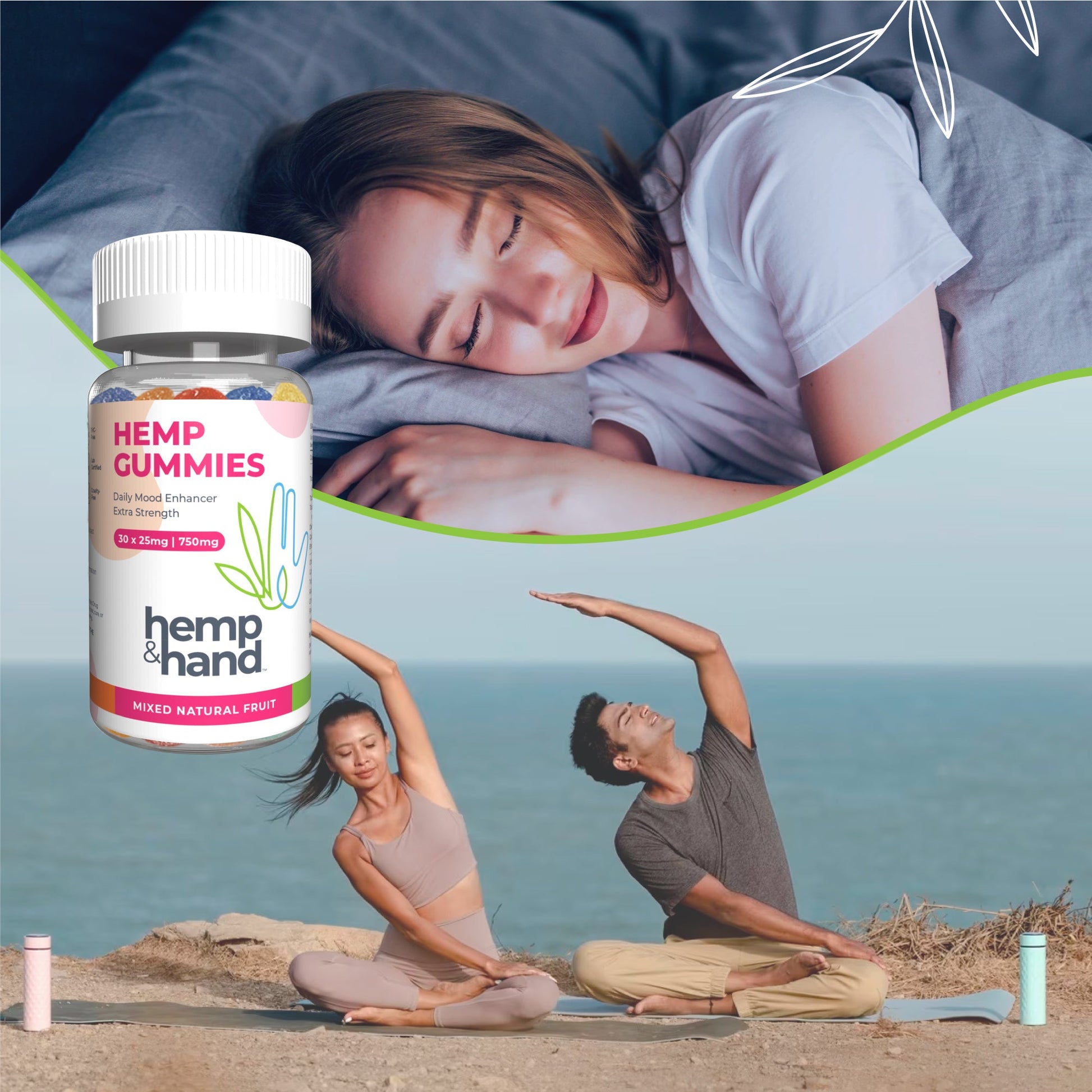 Hemp Gummies - Extra Strength for Adults - Hemp and Hand