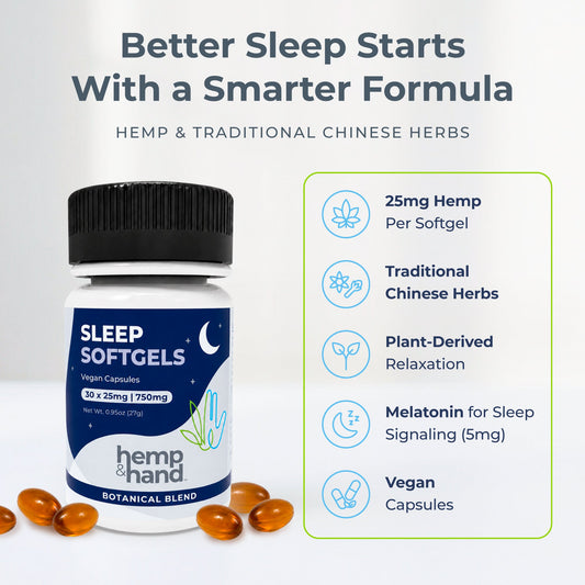 Hemp Sleep Softgels - Botanical Blend - Hemp and Hand